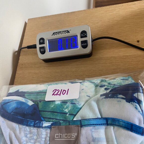 Chicos Dress Womens 3 US Extra Large Blue T Shirt Short Sleeve Stretch Pullover - Picture 9 of 11